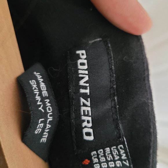 Skinny Leg Fabric Pants with Leather Accents - Picture 3 of 3